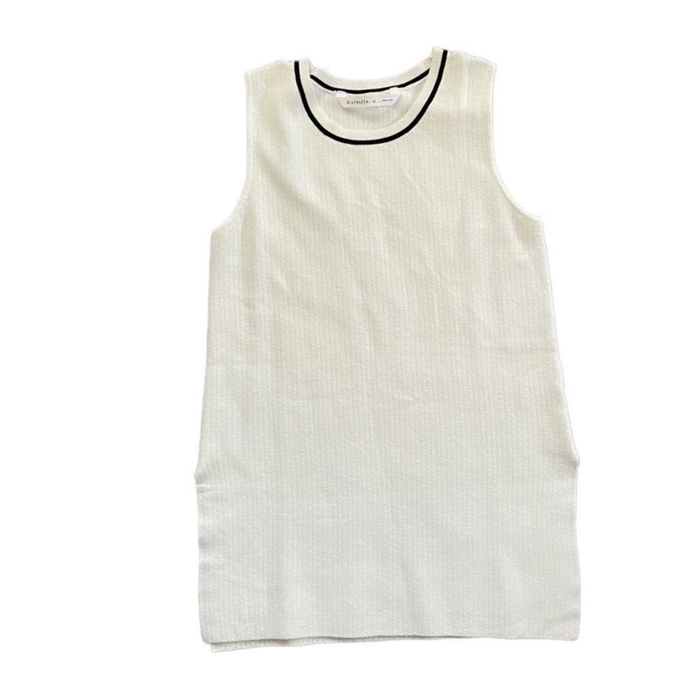 NWT ATHLETA On The Town Sweater Tunic Ivory/Dove Size Medium